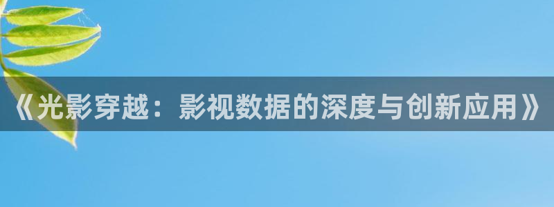 星空影院电影免费观看：《光影穿越：影视数据的深度与创新应用》