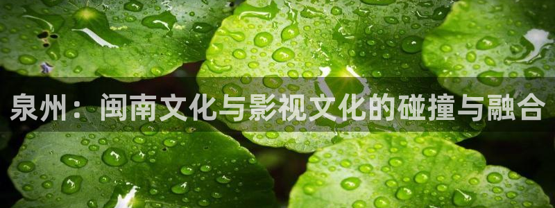 星空电影网免费观看：泉州：闽南文化与影视文化的碰撞与融合